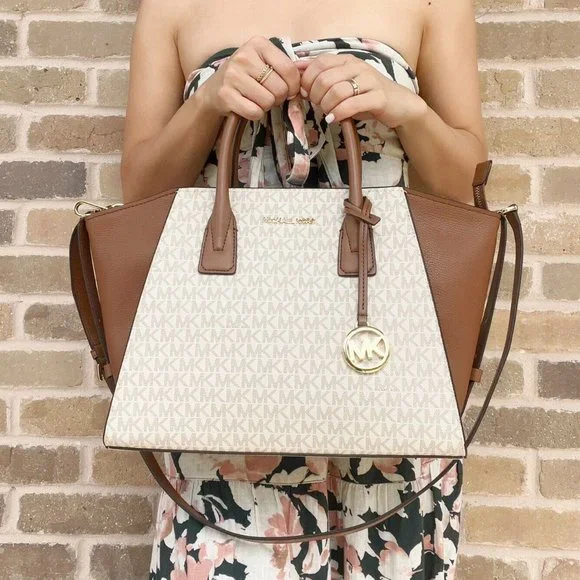 Michael Kors Large Top Zip Satchel Shoulder Bag MK - Picture 7 of 9